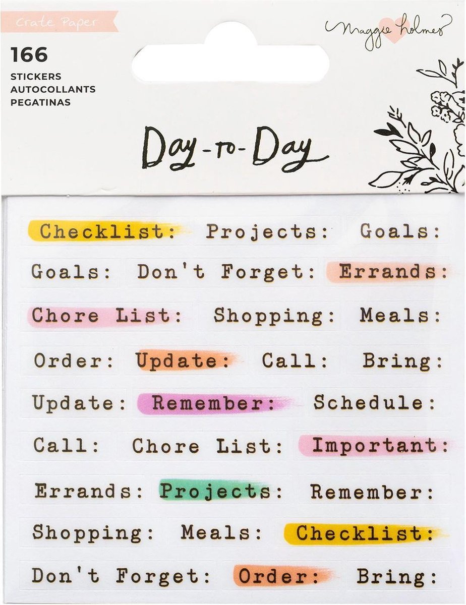 Crate Paper - Day-to-Day disc planner mini sticker book 2