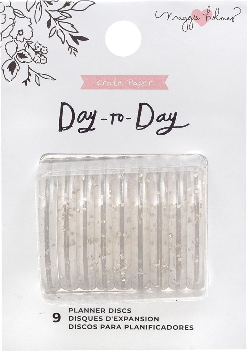 Crate Paper - Day-to-Day planner discs medium Gold glitter