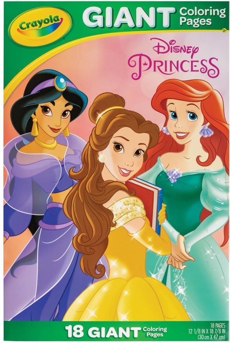 Crayola - Disney Princess - Grote Kleurplaten - 18 stuks