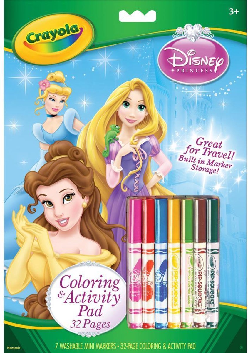 Crayola - Disney Princess - Kleur- en puzzelboek - 32paginas