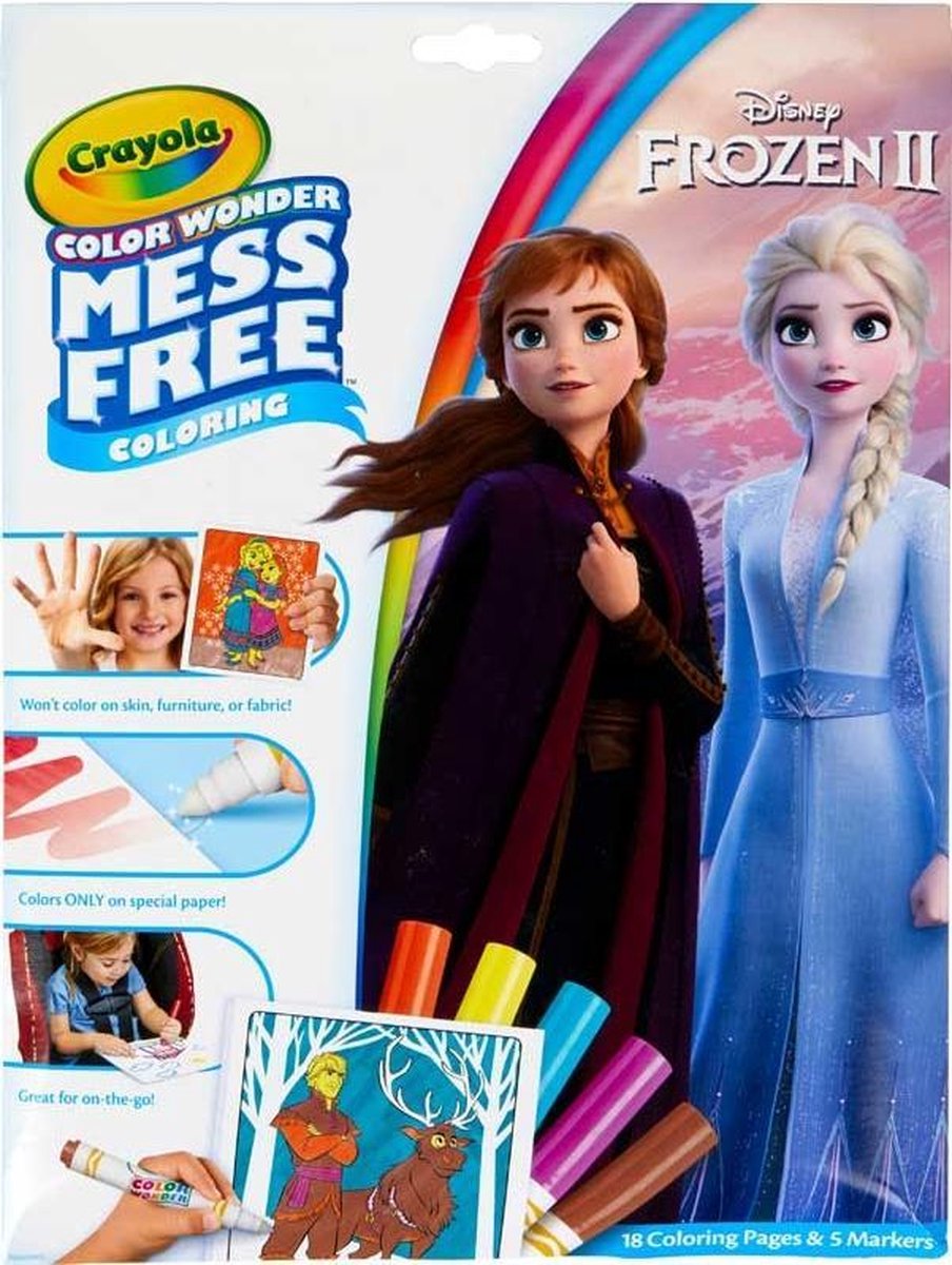 Crayola - Frozen 2 - Wonderkleurboek met 5 Stiftjes