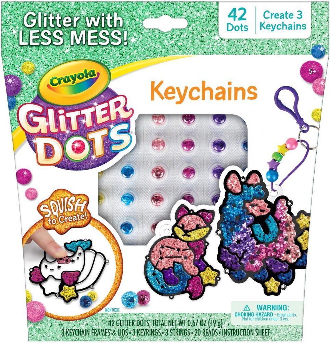 Crayola - Glitter Dots Kit - Keychains - Knutselen voor Kinderen