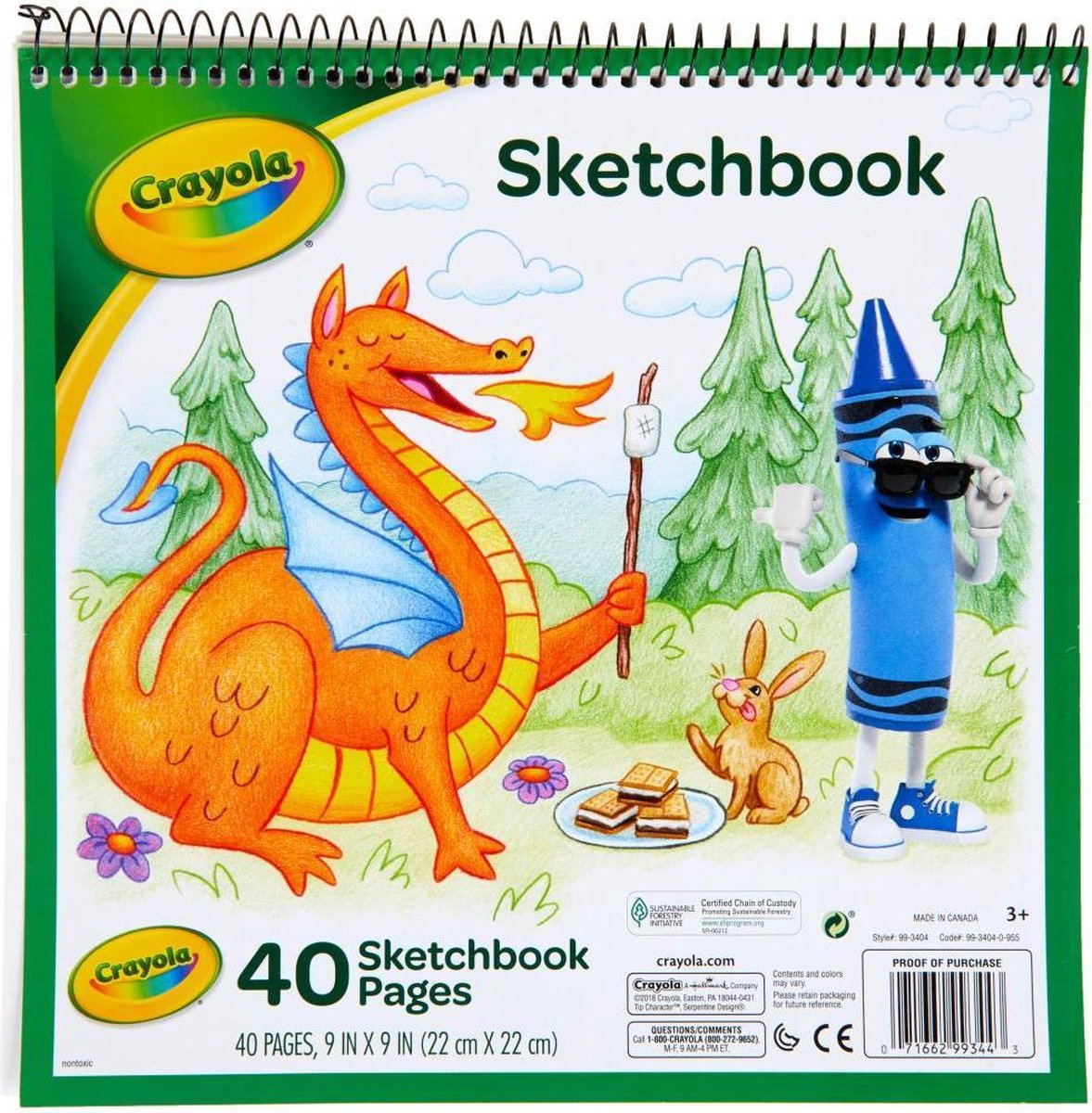 Crayola - Schets/tekenboek voor kinderen - 23x23cm - 40 paginas