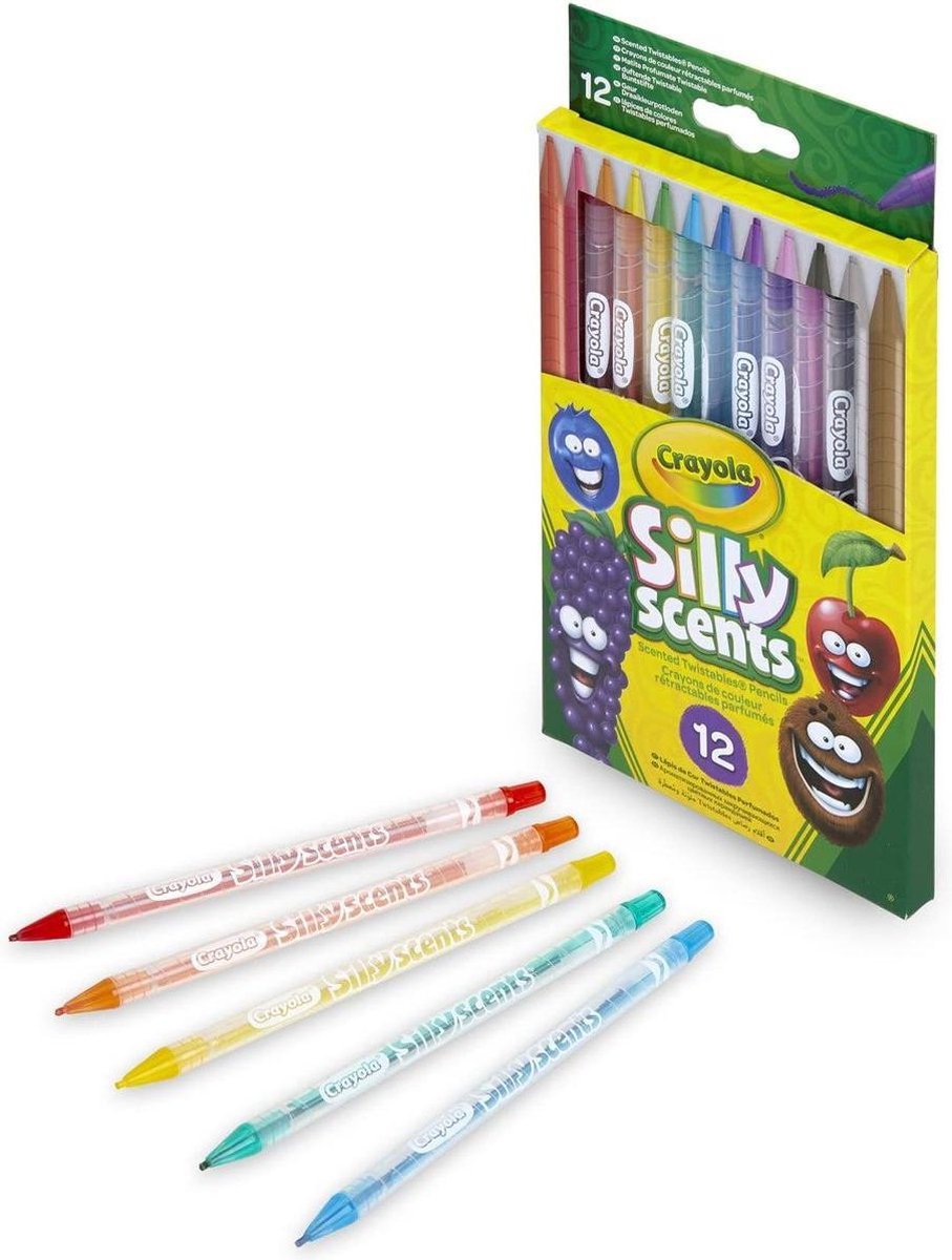 Crayola - Silly Scents - Draaibare Geurpotlodenset - 12 Stuks