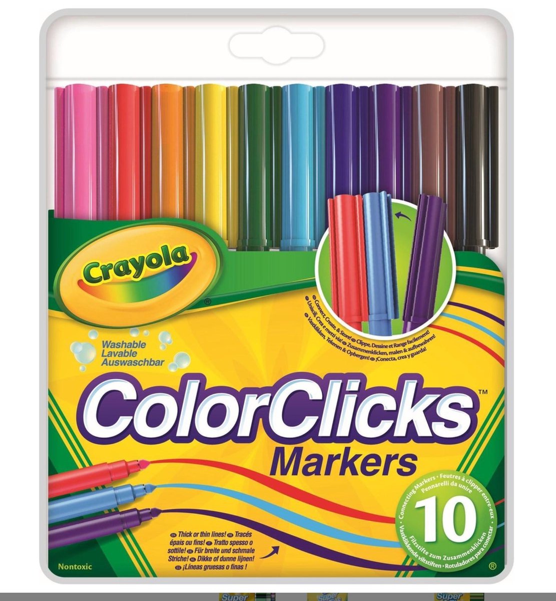 Crayola 10 ColorClicks viltstiften