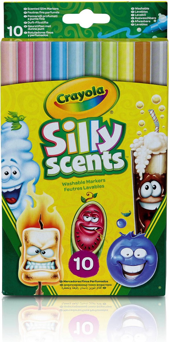 Crayola 10 Silly Scents uitwasbare viltstiften met geur