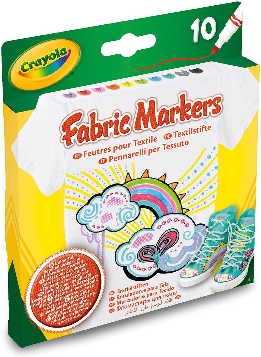 Crayola 10 Textielstiften