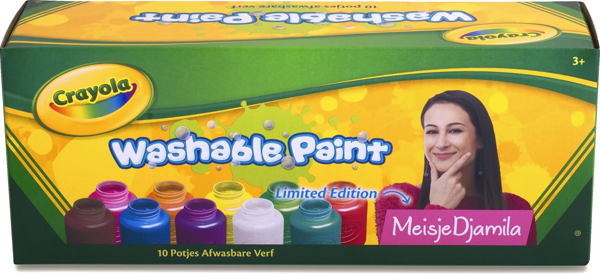 Crayola 10 verfpotjes MeisjeDjamila