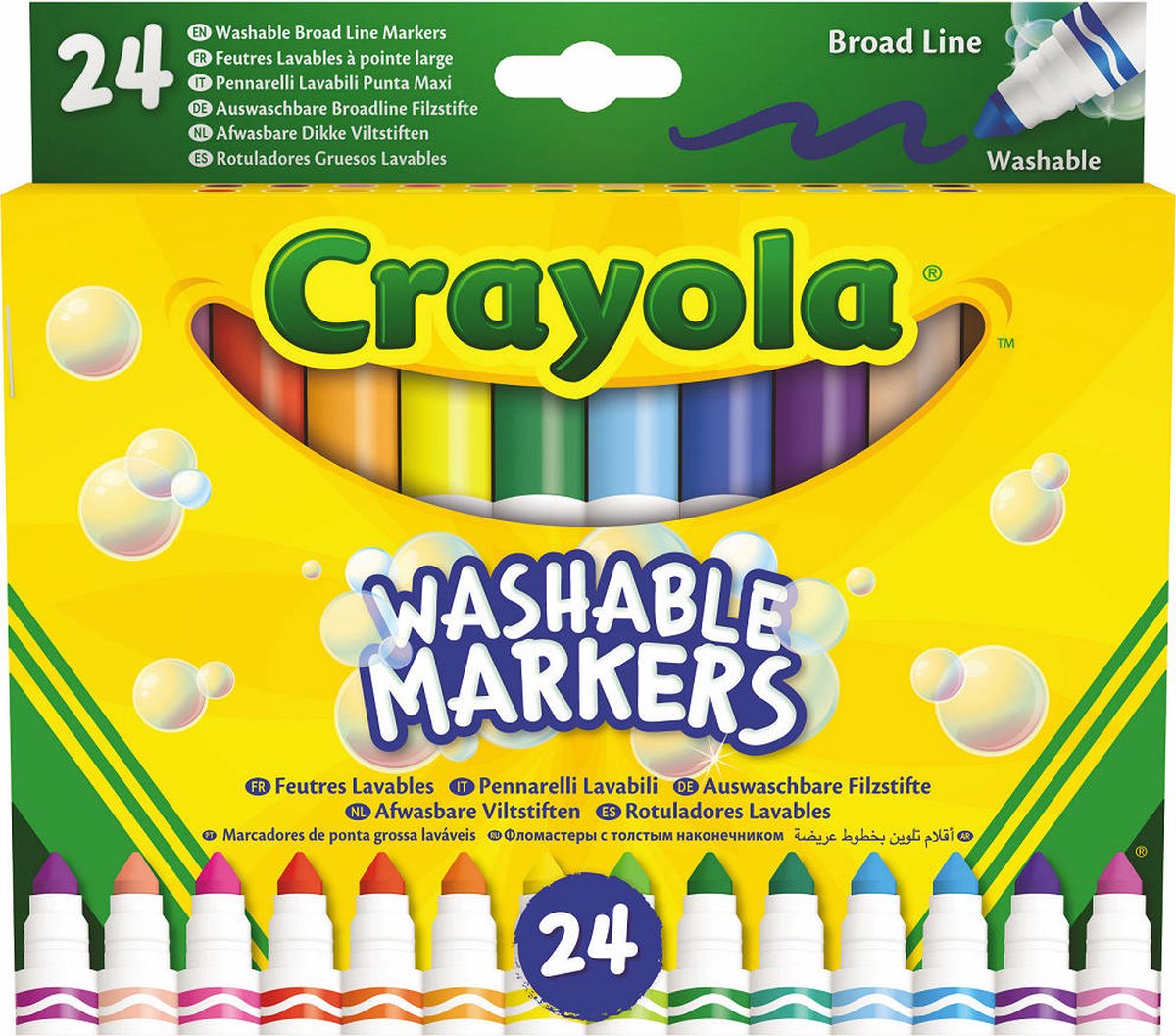 Crayola 24 Viltstiften met kegelpunt