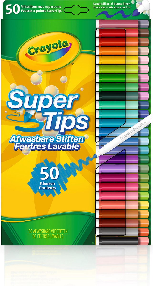 Crayola 50 Viltstiften met superpunt