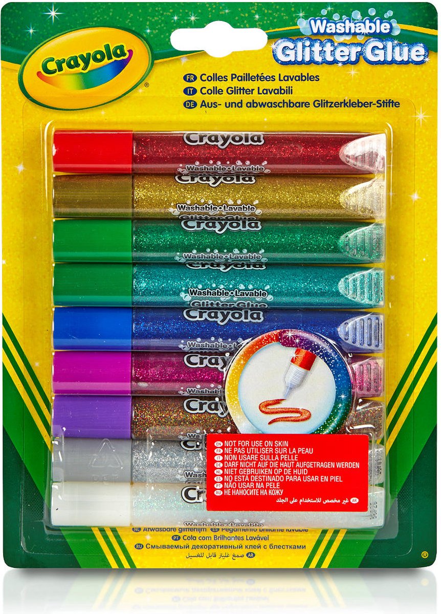 Crayola 9 Glitterlijmtubes