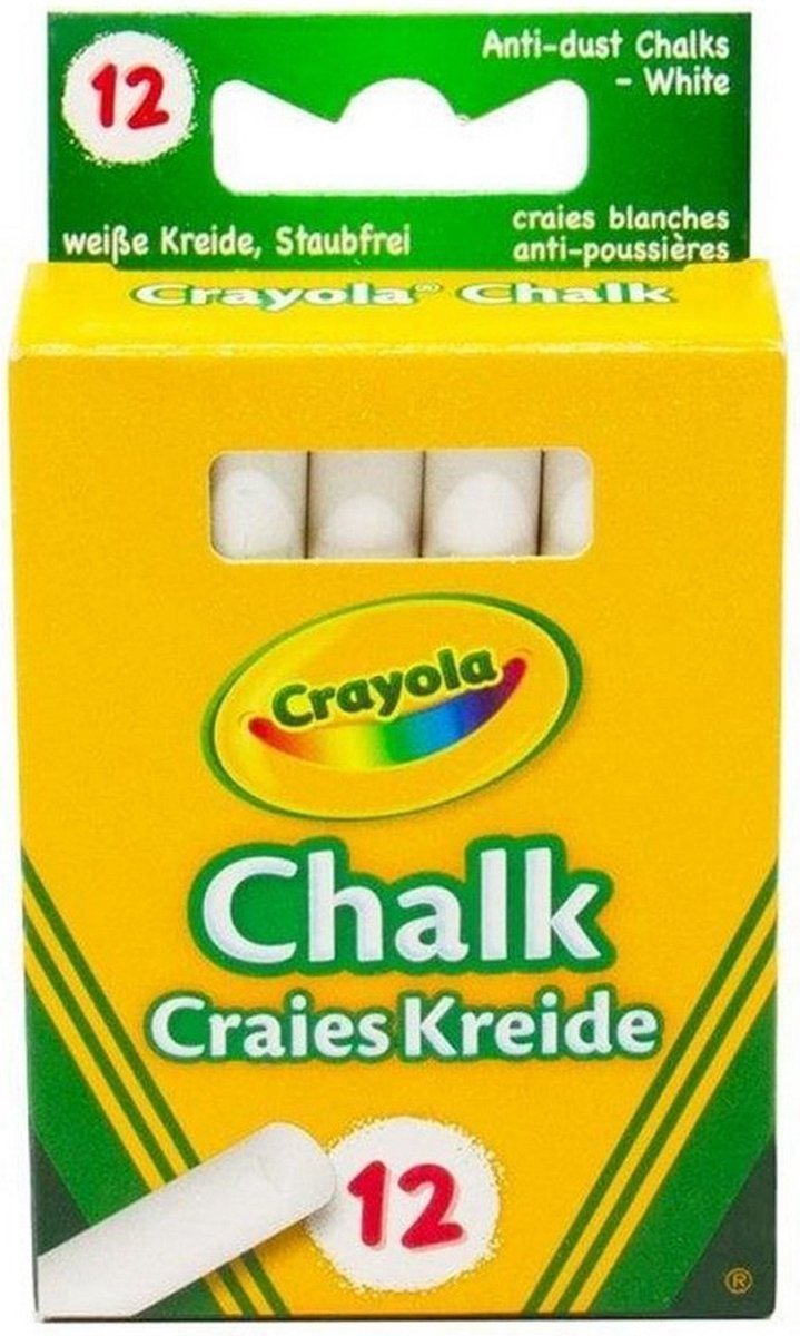 Crayola Anti-Stof Krijtjes 12 Stuks Wit