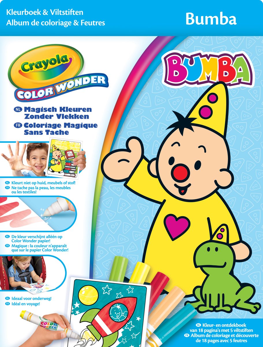 Crayola Color Wonder - Box Bumba Kleurboek inclusief 5 Stiften