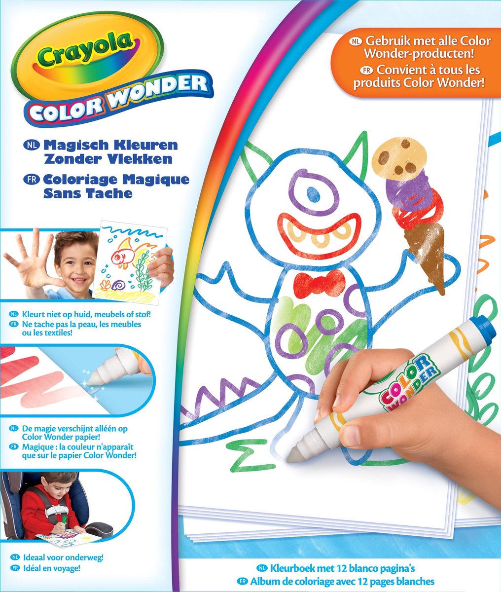 Crayola Color Wonder - knoeivrij tekenblok 30bl