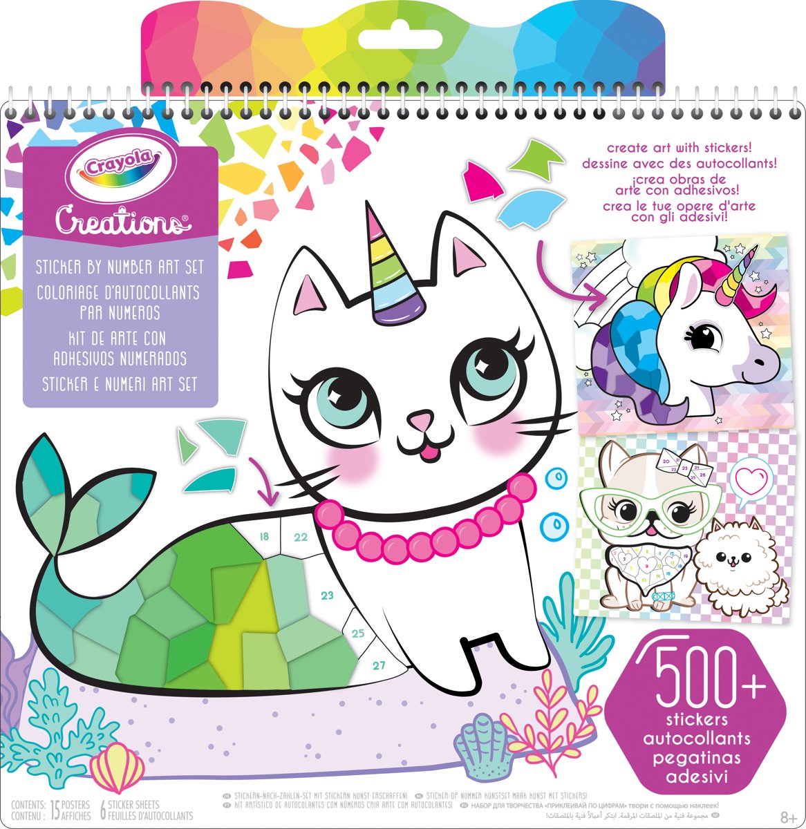 Crayola Creations Sticker Op Nummer Set