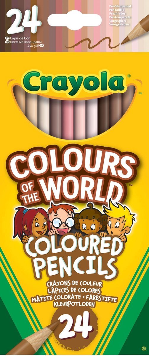 Crayola Huidskleur Potloden 24 Stuks - Huidskleurpotloden - Skin Color Pencils - Skin Tones Potloden