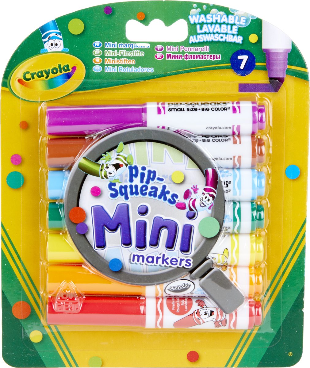 Crayola Mini Afwasbare Viltstiften, 7 stuks