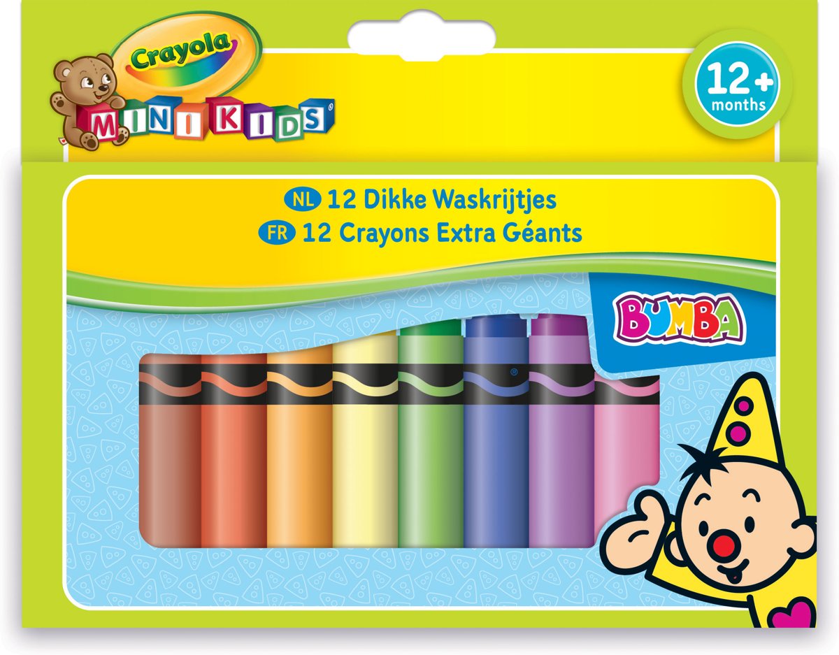 Crayola Mini Kids Bumba Dikke Waskrijtjes, 12st.