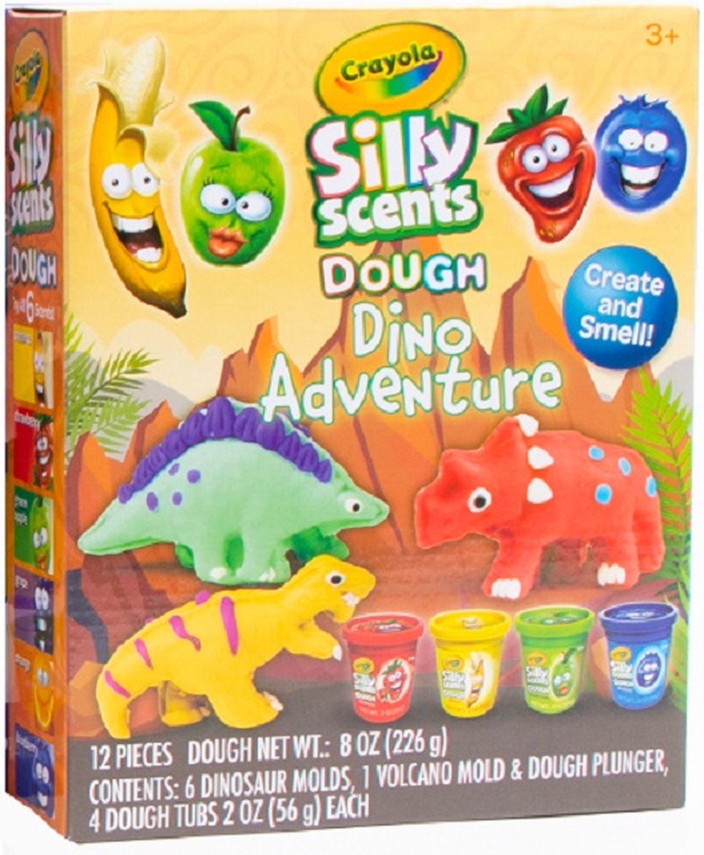 Crayola Silly Scents Dino - Dino figuren van klei maken - Met geur - Inclusief accessoires