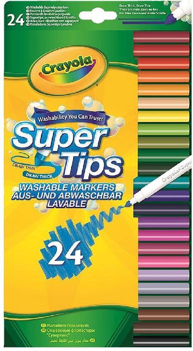 Crayola Stiften Met Superpunt 24st.