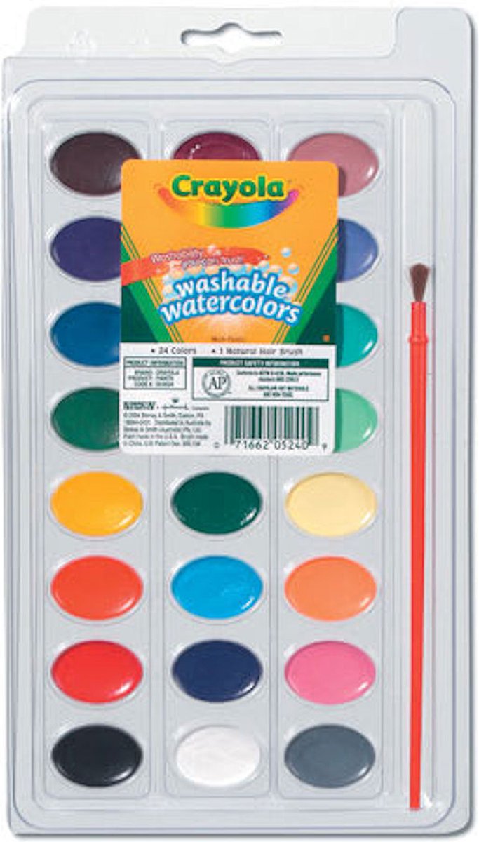 Crayola Uitwasbare Waterverf 24 kleuren