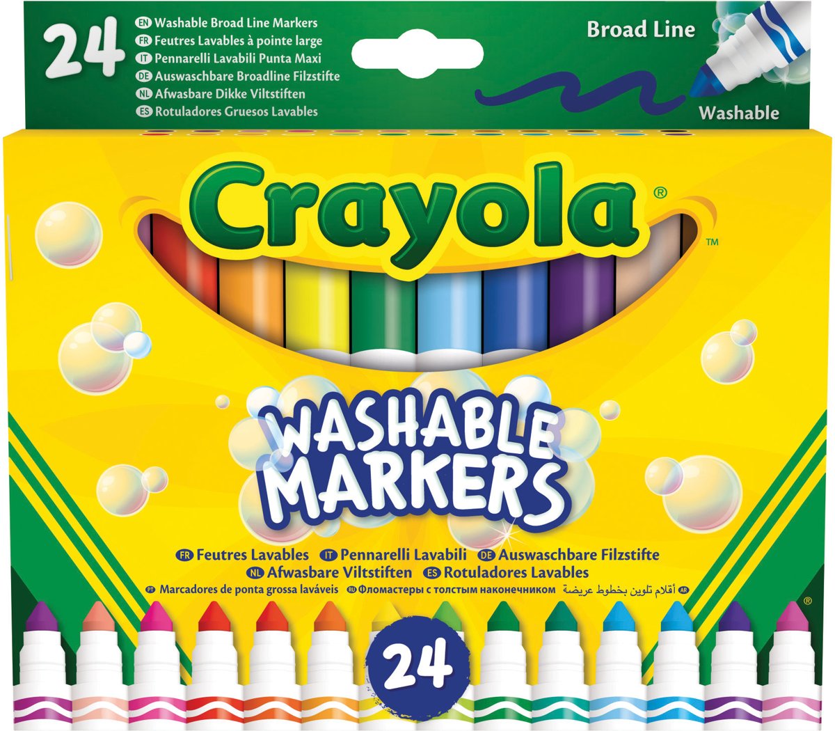 Crayola Viltstiften met kegelpunt, 24 stuks