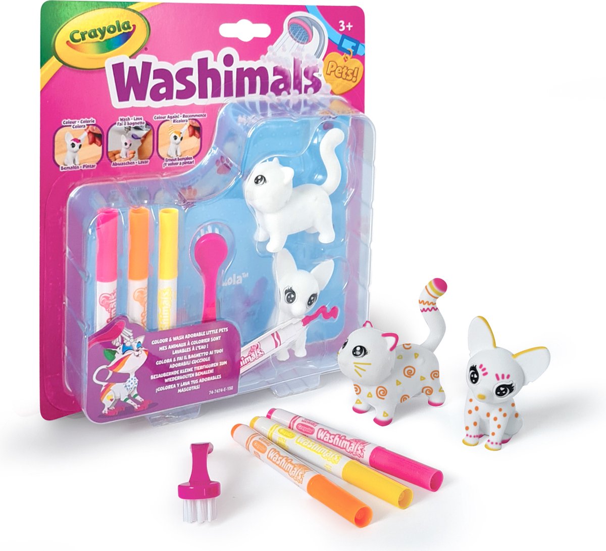 Crayola Washimals Pets - Navulset Kitten en Puppy