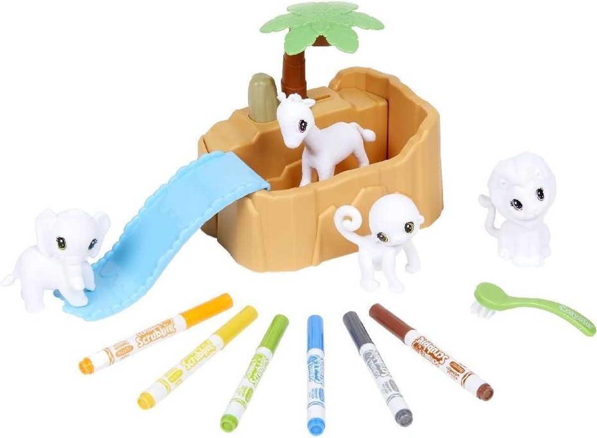 Crayola Washimals Safari Dieren Set met Afwasbare Stiften