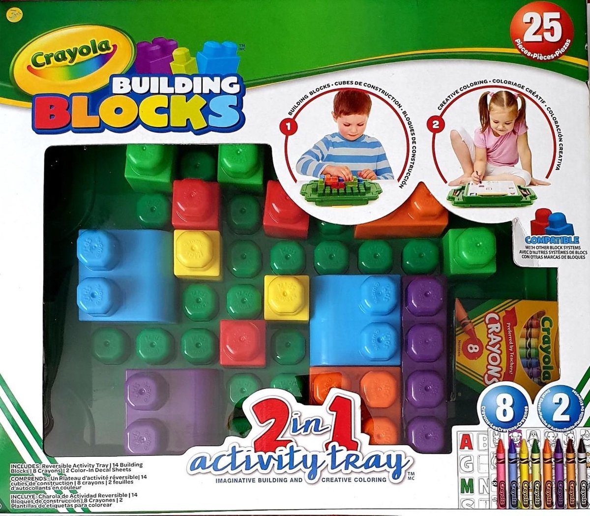 Crayola bouw blokken 2 in 1 activity tray