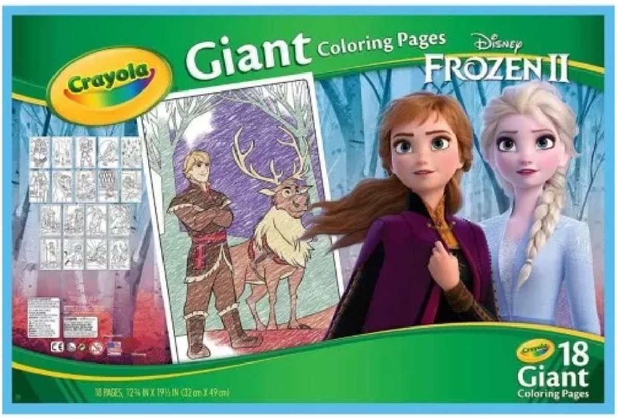 Disney Frozen Giant Colouring Pages - 18 Reuze kleurplaten incl. 100 stickers