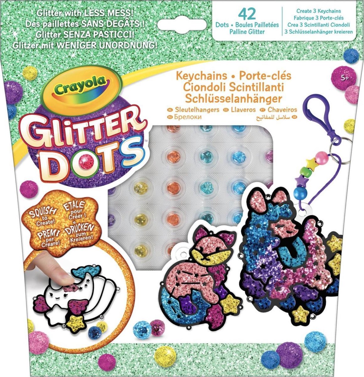 Glitter Dots - Dierenvrienden Sleutelhangers