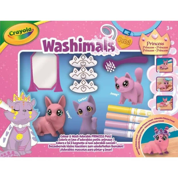 Kleurplaten - CRAYOLA - Washimals Pastel Princess Pets - Pasteldieren om te personaliseren! 3-jarigen