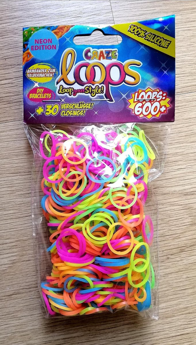 Craze Loops, Loop your style, 600+ Loom bands en 30+ sluitingen, Neon edition