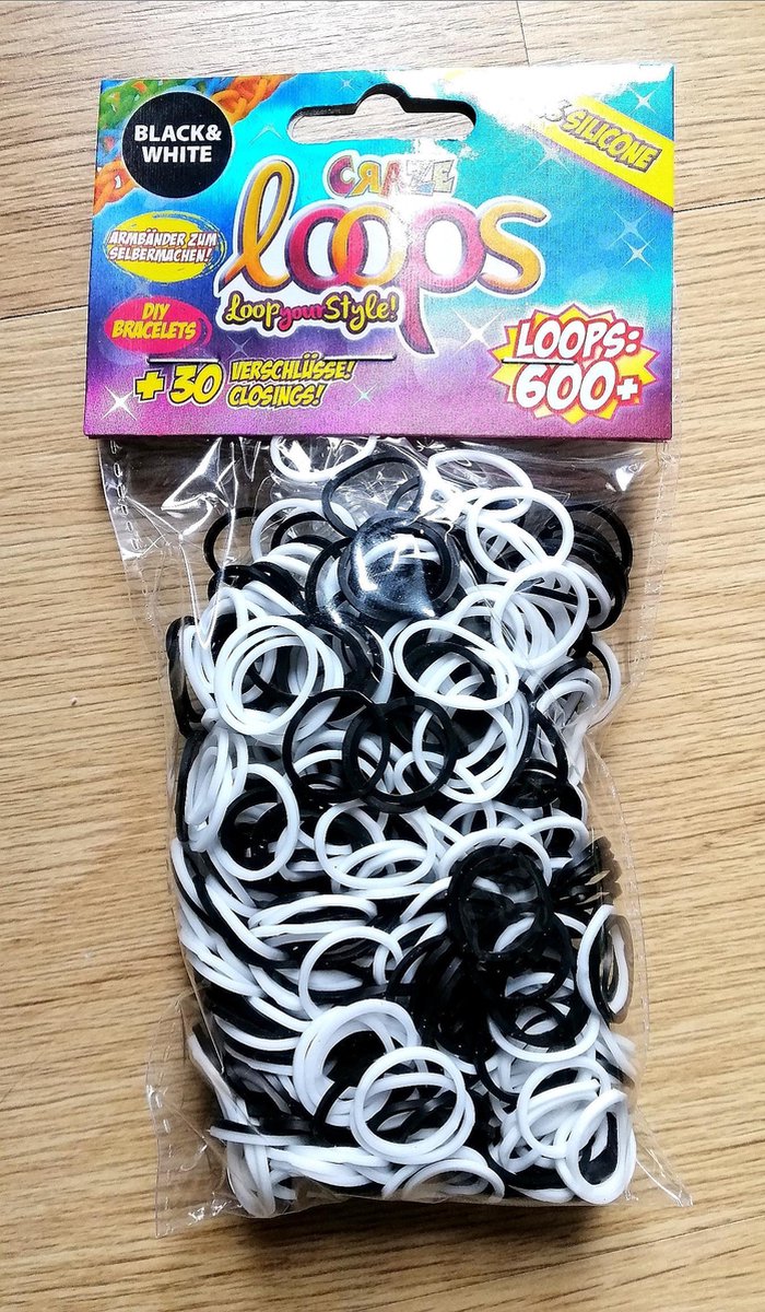 Craze Loops, Loop your style, 600+ loom bands en 30+ sluitingen, Black & White