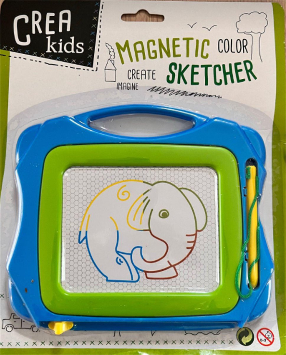 SMALL Tekenbord blauw - Magisch tekenbord - Blauw - Magnetic - Magnetisch - Coler and create - SKetcher - Schets - Tekenen - Crea Kids - Kinderen - Kleuren.