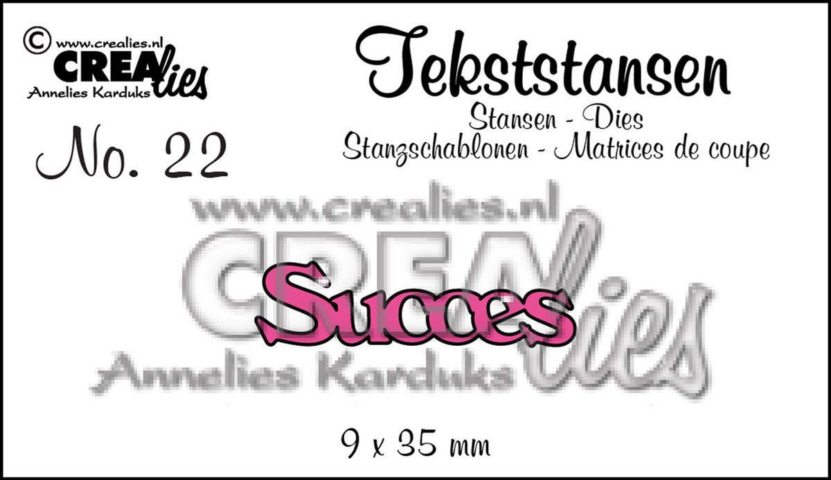   Snijmal Nederlandse tekst no.22 Succes