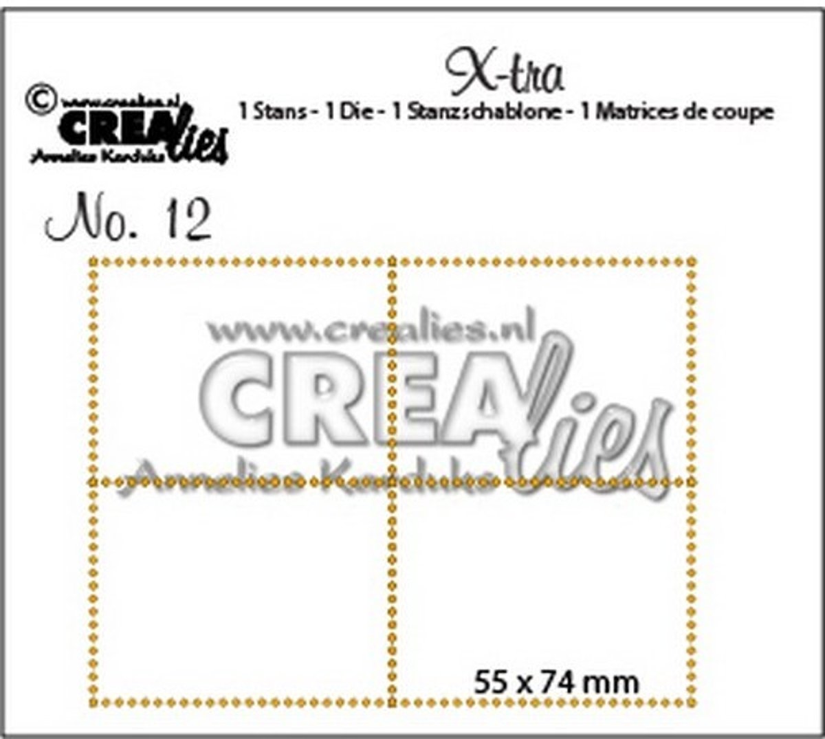 Crealies X-tra no. 12  4 postzegels 55x74 milimeter / CLXTRA12