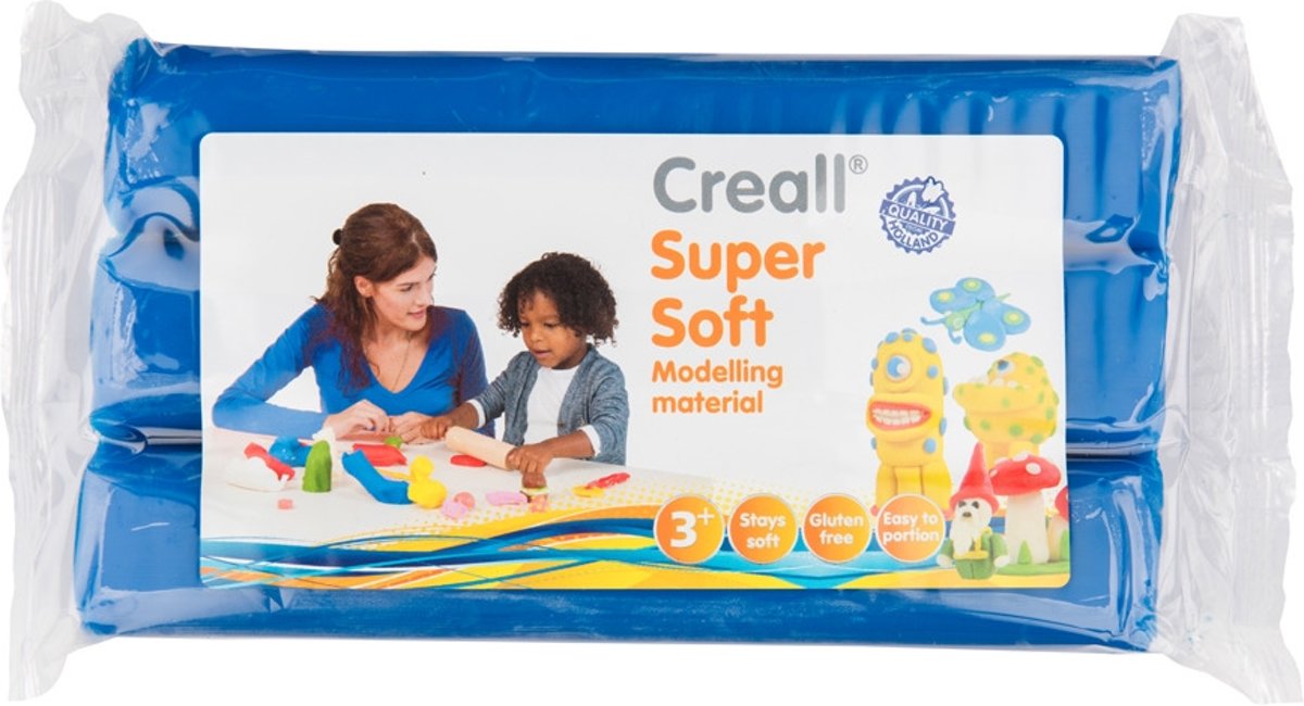 Creall - Boetseerklei Supersoft - Blauw - 500 gram