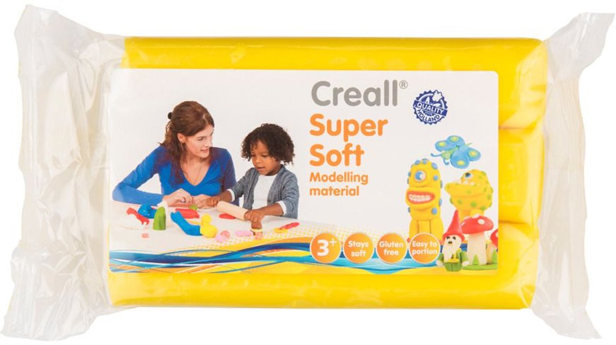   - Boetseerklei Supersoft - Geel - 500 gram