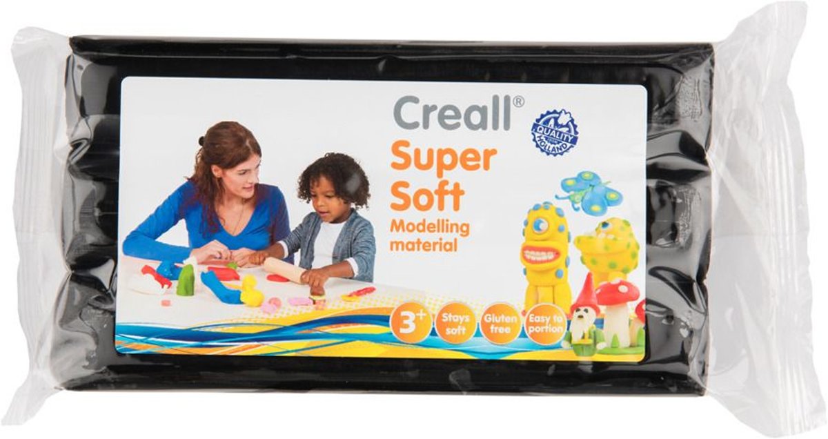   - Supersoft Boetseerklei - Zwart - 500 Gram