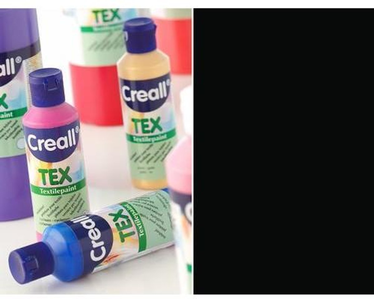 Creall Tex - textielverf zwart 1 Fles - 80 Mililiter 90725