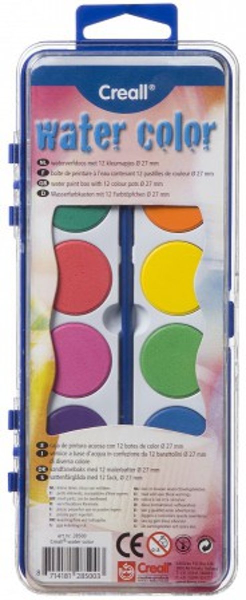   waterverfdoos met penseel