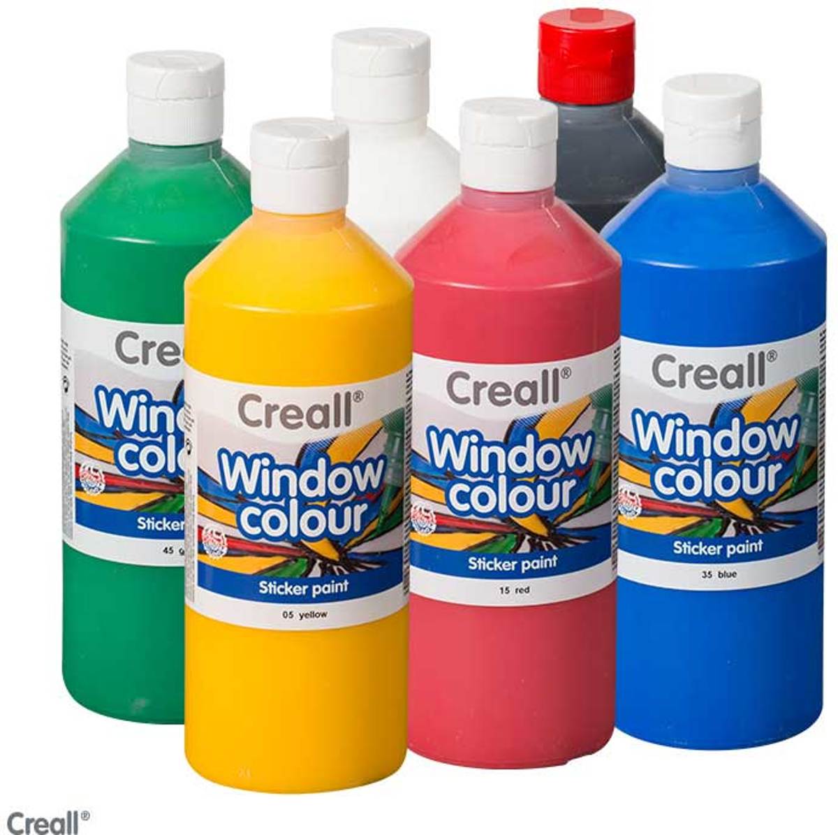 Creall-window colour assortiment - Inhoud: 6 x 500ml