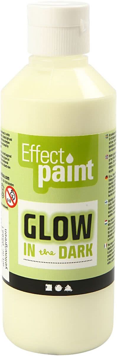 Glow in the dark, groen/geel, 250 ml