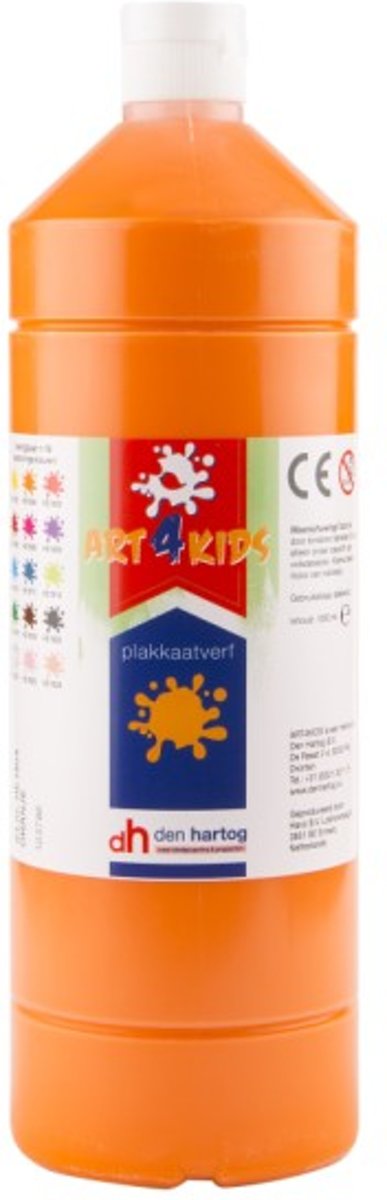 Plakkaatverf Art4Kids  ORANJE 1000ml