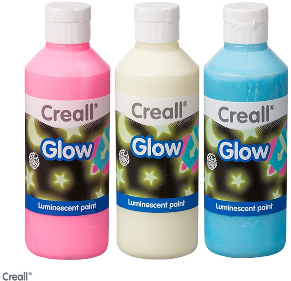 Creall Glow lichtgevende verf - 3x250ml