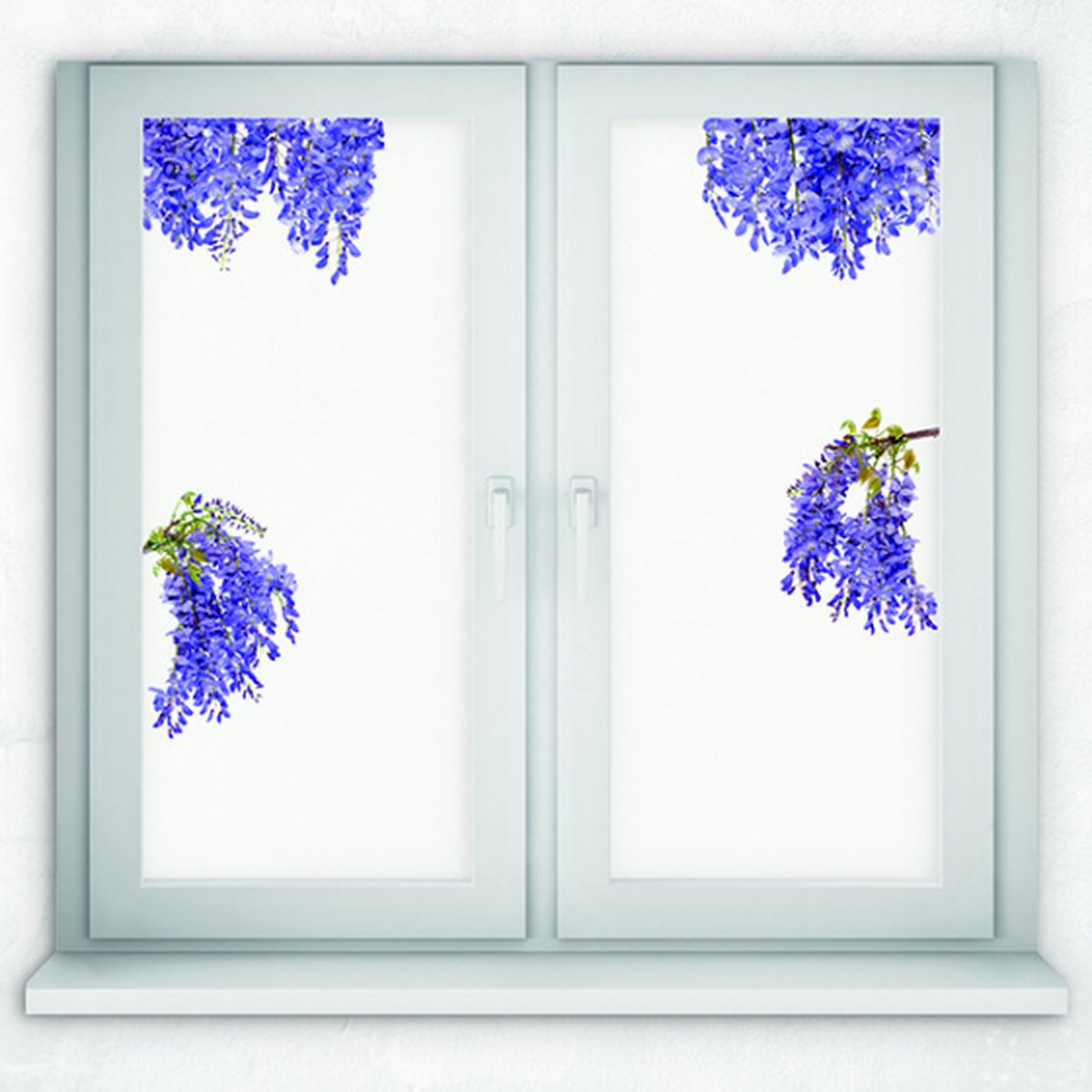 raamstickers Wisteria 62 x 31 cm vinyl 4-delig