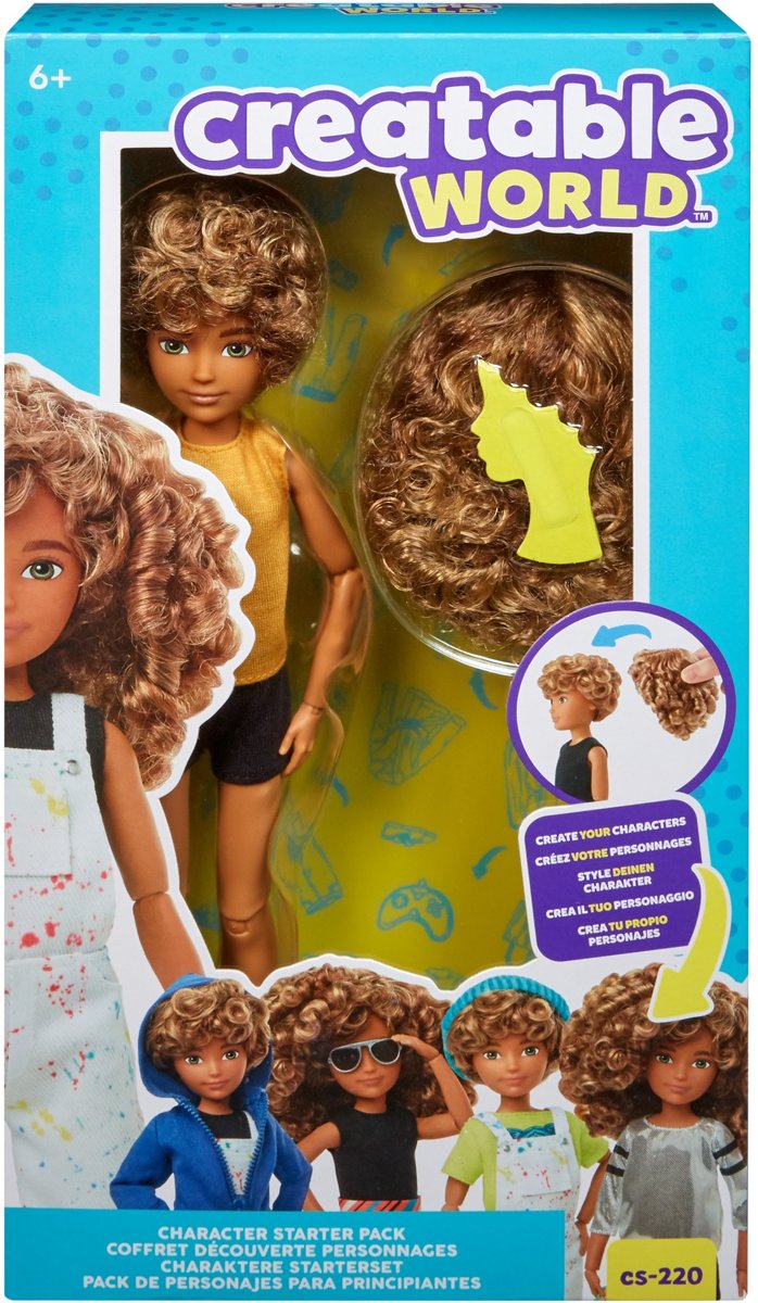 Creatable World Character Starter Kit 4 Honey Brown Curly - Genderneutrale Pop