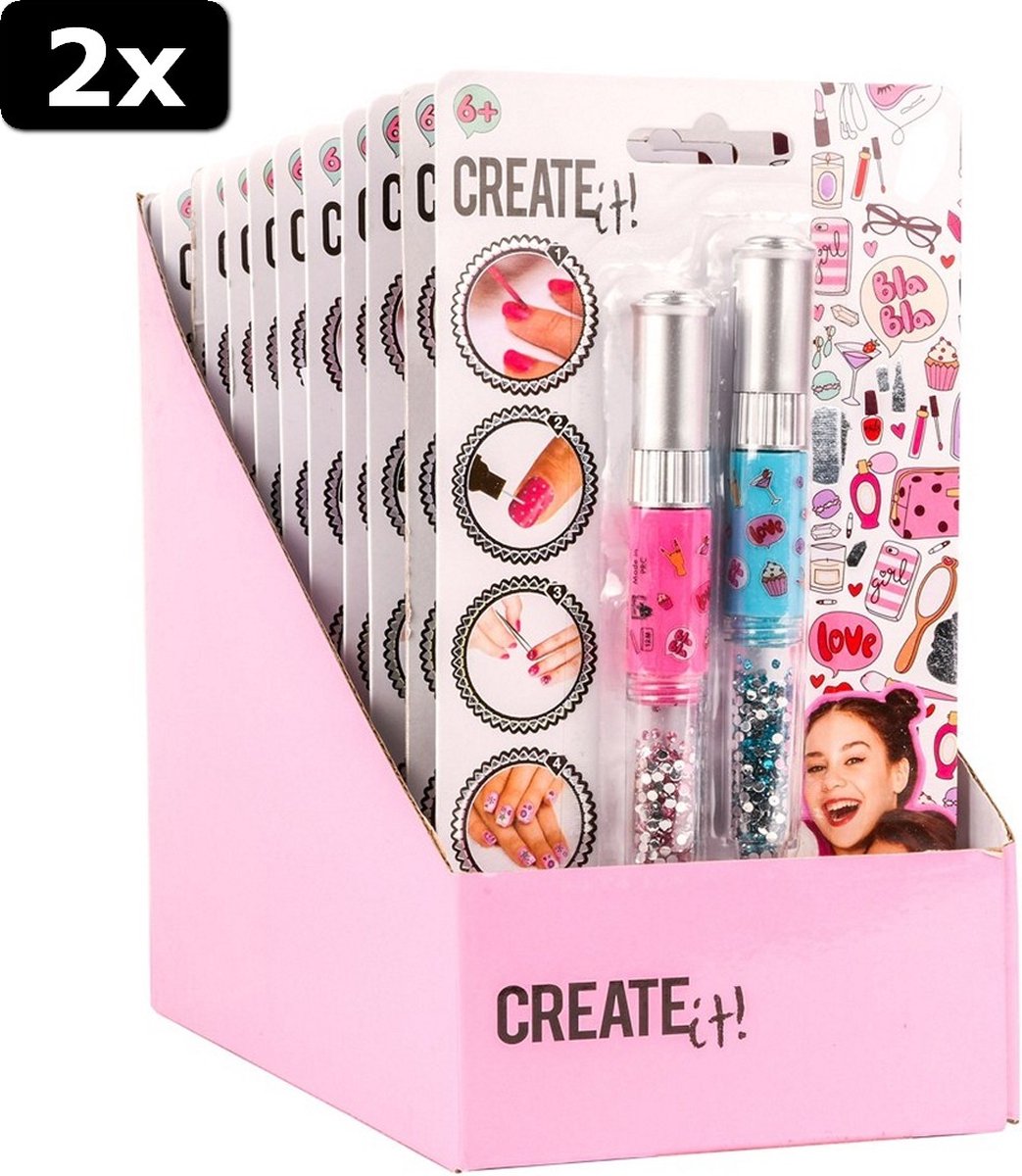 2x Create It 3in1 Nail Art 2 Stuks Assorti