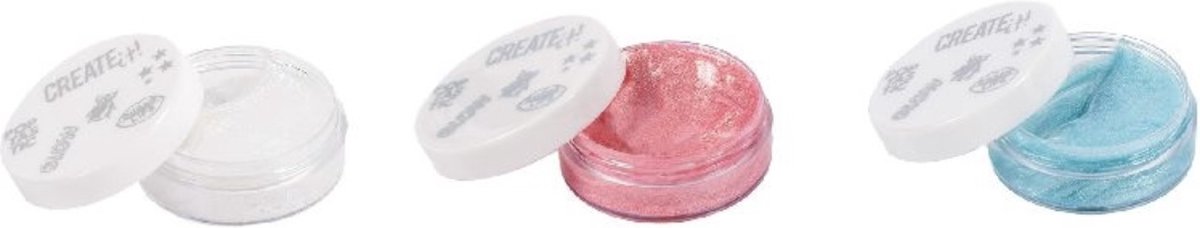 CREATE IT! JELLY BODYGLITTER HIGHLIGHTER, glitter gel voor de huid, kleur TURQUOISE (blauw)